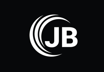 Initial Monogram Letter J B Logo Design Vector Template. JB Letter Logo Design 