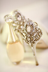 beautiful luxury bridal shoes with crystals