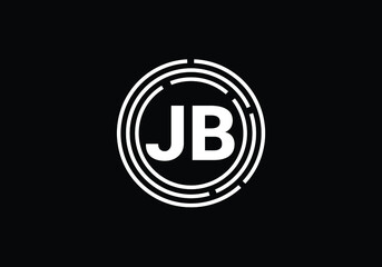 Initial Monogram Letter J B Logo Design Vector Template. JB Letter Logo Design 