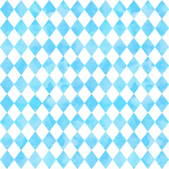 Alice in Wonderland cute bunny and Cheshire cat watercolor objects set seamless pattern