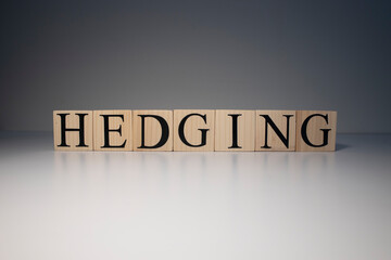 Hedging post on white background and with spot light.