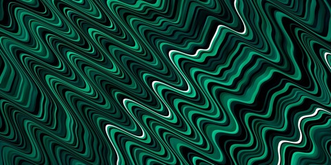 Light Green vector background with curves. Colorful abstract illustration with gradient curves. Smart design for your promotions.