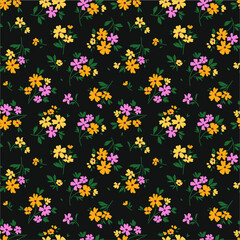 Elegant floral pattern in small colorful flower. Liberty style. Floral seamless background for fashion prints. Ditsy print. Seamless vector texture. Spring bouquet.