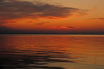 sunset on the Kiev Sea, Ukraine, Kyiv,  Dnieper