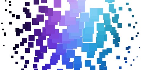 Light Pink, Blue vector background with rectangles. Abstract gradient illustration with colorful rectangles. Best design for your ad, poster, banner.
