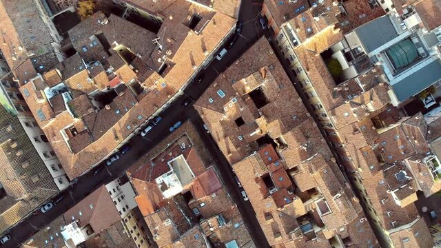 Top View Of Buildings And Streets Of Old European City