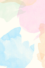 Watercolor abstract brush strokes, freehand pastel colors elements, organic and nature shapes. Abstract collage backgrounds or Desktop Wallpaper