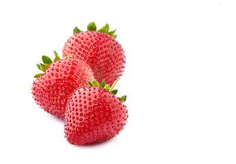 Strawberries Isolated on White Background.