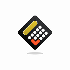 Calculator icon in flat style