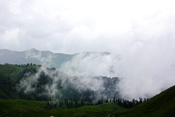 Mountain cloudscape and landscape in Georgia