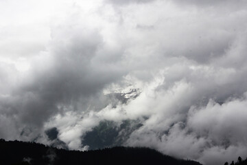 Mountain cloudscape and landscape in Georgia