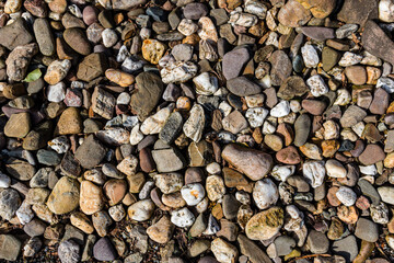 Close up of cobbles on the ground