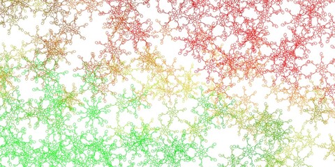 Light Green, Red vector backdrop with curves.