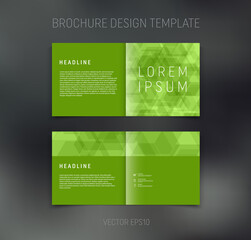 Vector brochure, booklet, presentation design template with geometric abstract background