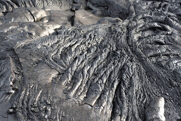 Texture of hardened lava in Hawaii