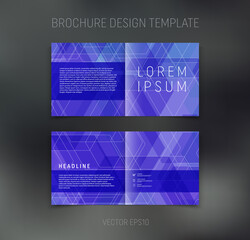 Vector brochure, booklet, presentation design template with geometric abstract background