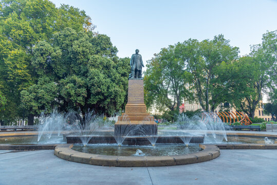 Statue Of Sir John Franklin In Hobart, Australia