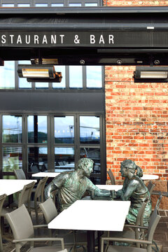 Louise Restaurant and Bar located in only remaining building from old Akers Mek boat workshop at Aker Brygge