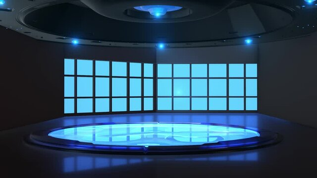 3d news studio background