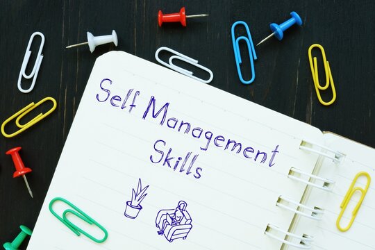 Career concept meaning self management skills with sign on the sheet.
