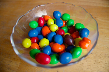 Fototapeta na wymiar Chocolate candy in a bowl