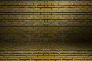 brick wall and floor