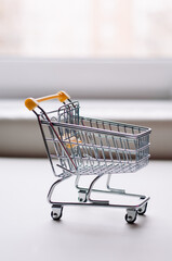 shopping basket, supermarket trolley