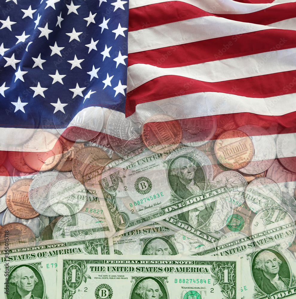 Poster USA finance flag