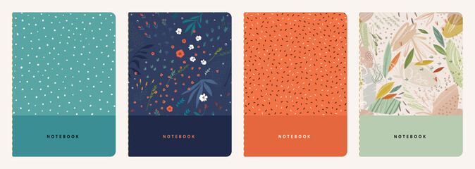 Estores personalizados com sua foto Trendy covers set. Cool abstract and floral design. Seamless pattern and mask used, easy to re-size. For notebooks, planners, brochures, books, catalogs etc.