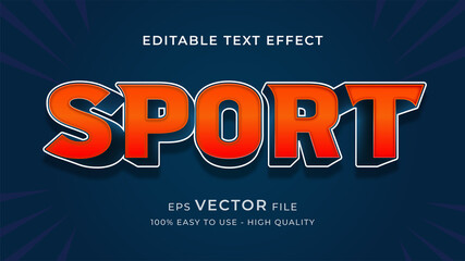 game sports editable text effect concept