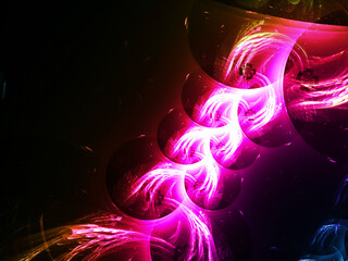 abstract fractal background with light effect