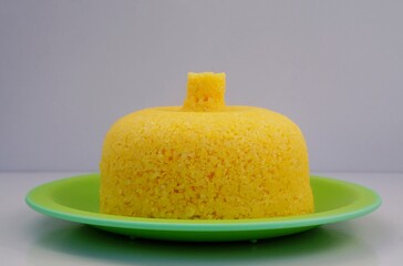 Brazilian couscous (Cuscuz Brasileiro). Traditional Brazilian food prepared from corn flour.
