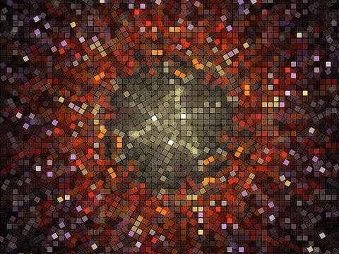 abstract fractal mosaic swirl