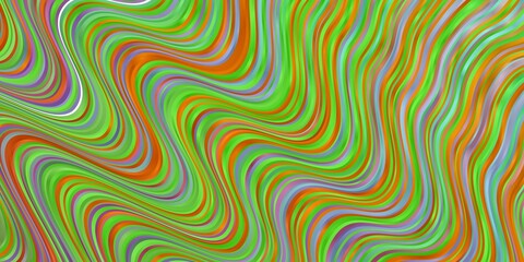 Light Multicolor vector pattern with curved lines. Colorful illustration in abstract style with bent lines. Template for your UI design.
