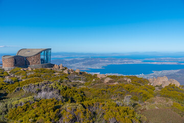 Pinnacle shelter at Mount Wellington in Hobart, Australia
