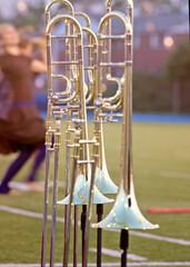 close up of  trumpets