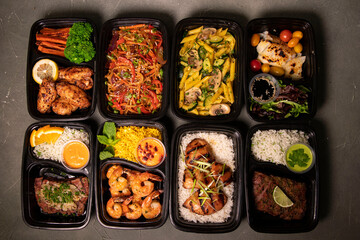 Tasty assortment of meals ready to go