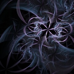 Beautiful abstract fractal flower