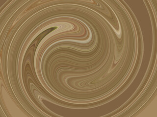 Rotating liquid coffee and chocolate cream background texture, abstract swirl