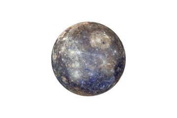 Planet Mercury in the Starry Sky of Solar System in Space. This image elements furnished by NASA.