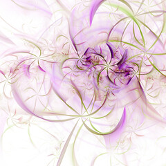 Beautiful abstract fractal flower