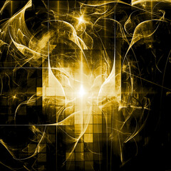 abstract fractal background. light effect