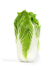 Fresh whole chinese cabbage isolated on a white background