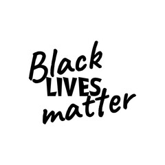 Black lives matter vector quotation poster to support movement of activists against racial discrimination, violence, protest for african american people, for human rights and freeedom, silhouette text