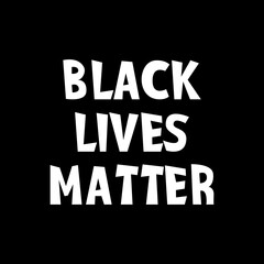 Naklejka na ściany i meble Black lives matter vector quotation poster to support movement of activists against racial discrimination, violence, protest for african american people, for human rights and freeedom, silhouette text