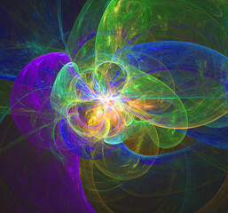 abstract fractal background with light effects for your design