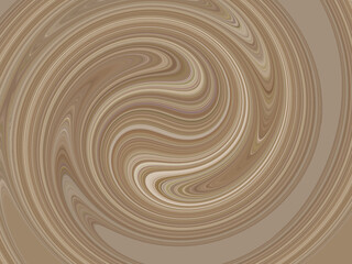 Rotating liquid coffee and chocolate cream background texture, abstract swirl
