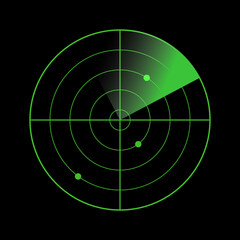 Vector green radar.