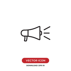 Megaphone icon vector. Loudspeaker sign