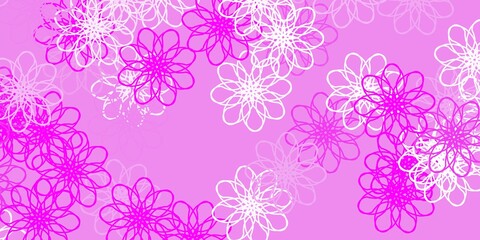 Fototapeta na wymiar Light Pink vector natural backdrop with flowers.